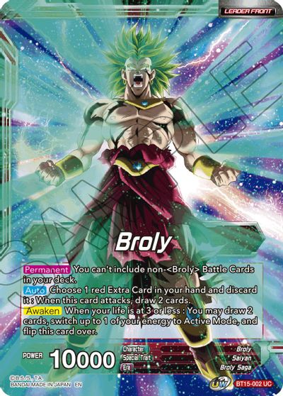 Broly // SS Broly, Demon's Second Coming (BT15-002) [Saiyan Showdown] - PokeCharles PokeStore