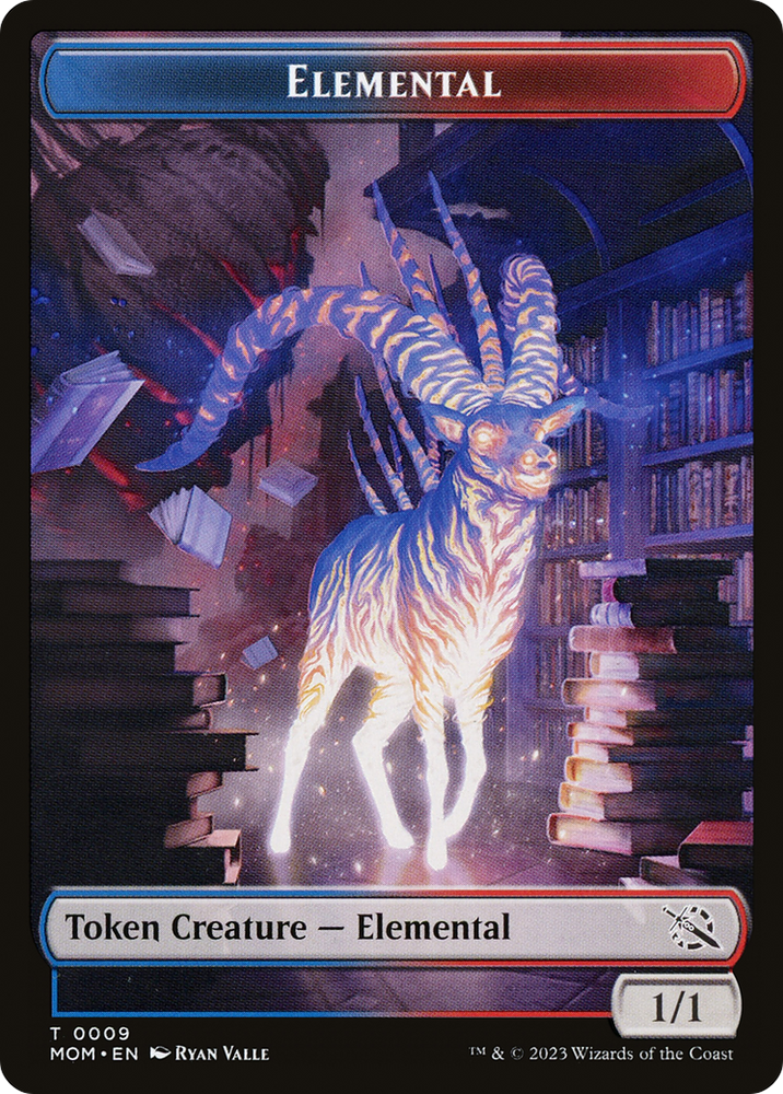 Elemental (09) // Spirit (13) Double-Sided Token [March of the Machine Tokens] - PokeCharles PokeStore