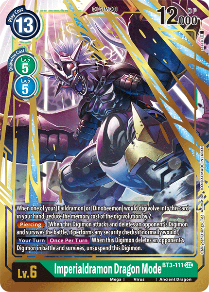 Imperialdramon Dragon Mode [BT3-111] [Release Special Booster Ver.1.5] - PokeCharles PokeStore