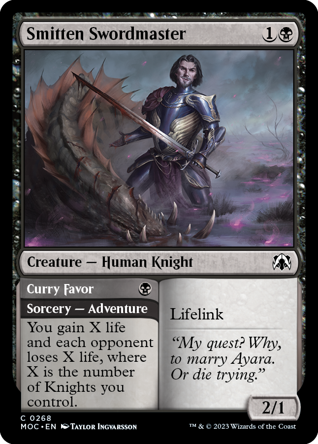 Smitten Swordmaster // Curry Favor [March of the Machine Commander] - PokeCharles PokeStore