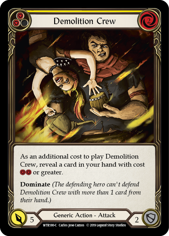 Demolition Crew (Yellow) [WTR180-C] (Welcome to Rathe)  Alpha Print Normal - PokeCharles PokeStore