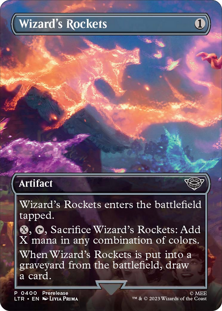 Wizard's Rockets (Borderless Alternate Art) [The Lord of the Rings: Tales of Middle-Earth] - PokeCharles PokeStore