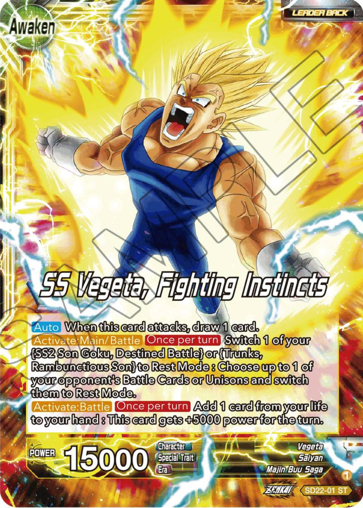 Vegeta // SS Vegeta, Fighting Instincts (Starter Deck Exclusive) (SD22-01) [Power Absorbed] - PokeCharles PokeStore
