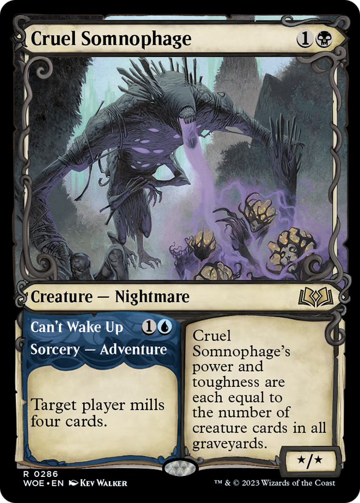 Cruel Somnophage // Can't Wake Up (Showcase) [Wilds of Eldraine] - PokeCharles PokeStore