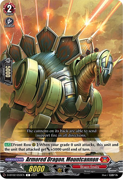 Armored Dragon, Mountcannon (D-BT02/059EN) [A Brush with the Legends] - PokeCharles PokeStore