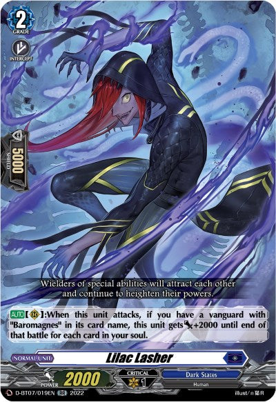 Lilac Lasher (D-BT07/019EN) [Raging Flames Against Emerald Storm]
