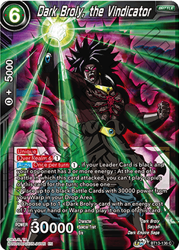 Dark Broly, the Vindicator (Common) (BT13-136) [Supreme Rivalry] - PokeCharles PokeStore