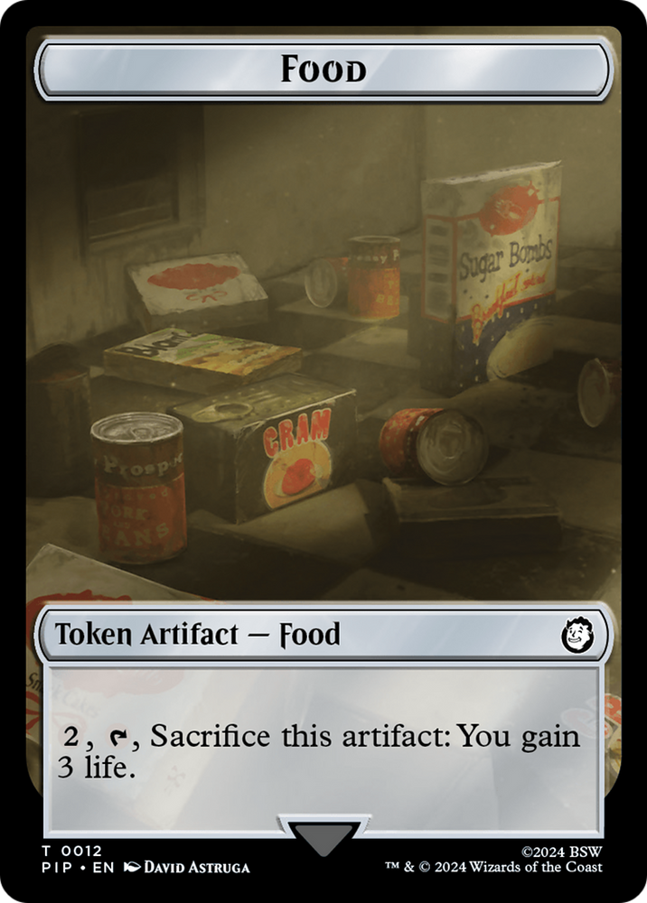 Food (0012) // Human Soldier Double-Sided Token [Fallout Tokens] - PokeCharles PokeStore