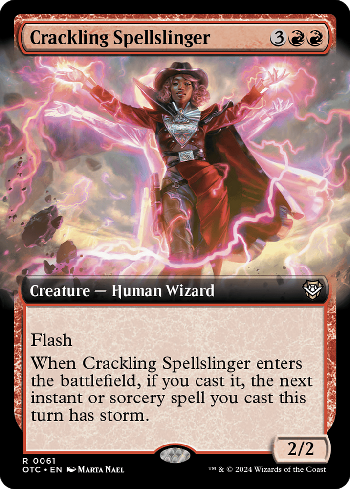 Crackling Spellslinger (Extended Art) [Outlaws of Thunder Junction Commander] - PokeCharles PokeStore