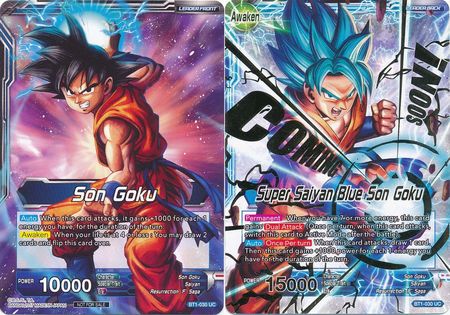 Son Goku // Super Saiyan Blue Son Goku (Hot Stamped) (BT1-030) [Promotion Cards] - PokeCharles PokeStore