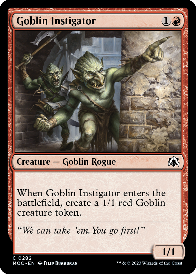 Goblin Instigator [March of the Machine Commander] - PokeCharles PokeStore