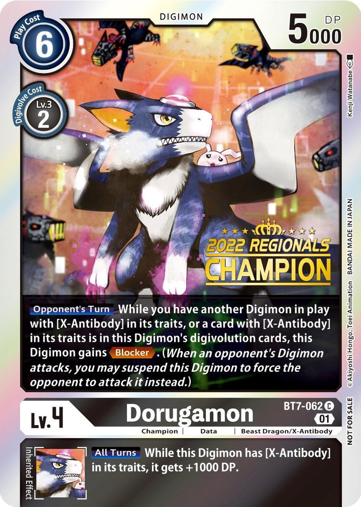 Dorugamon [BT7-062] (2022 Championship Offline Regional) (Online Champion) [Next Adventure Promos] - PokeCharles PokeStore