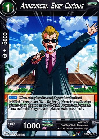 Announcer, Ever-Curious (TB2-066) [World Martial Arts Tournament] - PokeCharles PokeStore