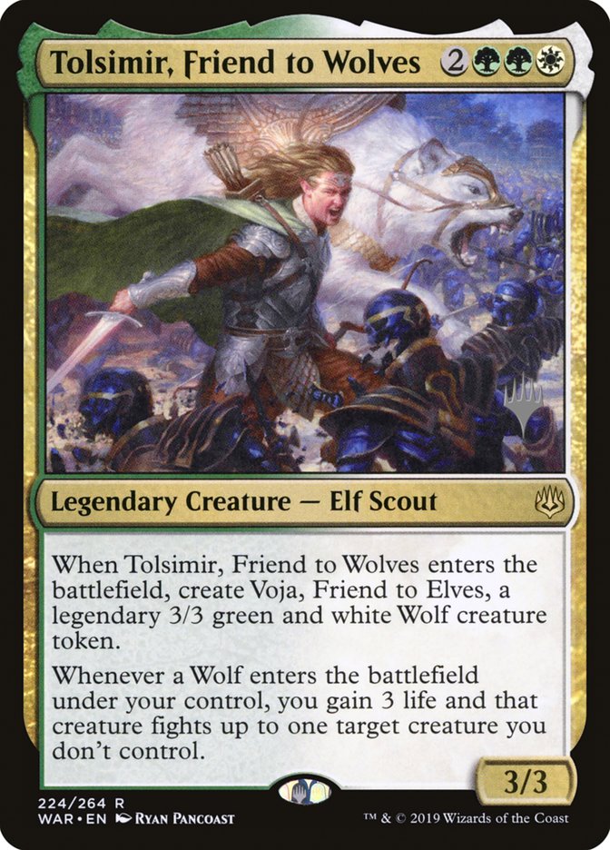 Tolsimir, Friend to Wolves (Promo Pack) [War of the Spark Promos] - PokeCharles PokeStore
