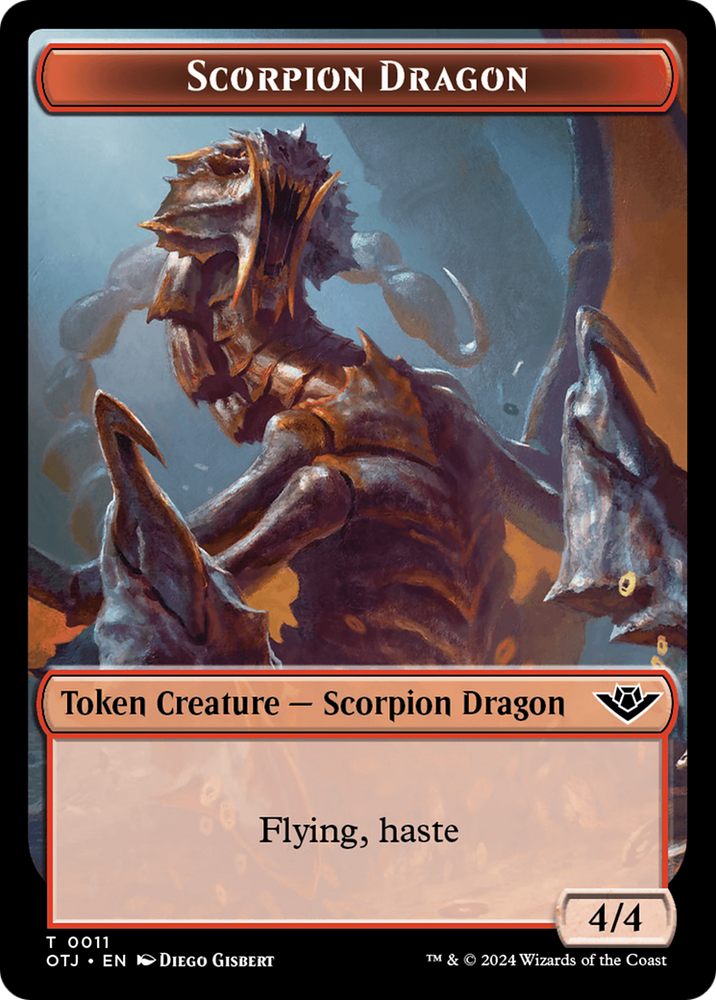 Scorpion Dragon Token [Outlaws of Thunder Junction Tokens] - PokeCharles PokeStore