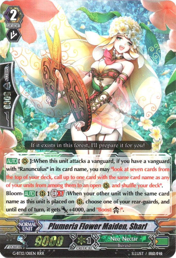 Plumeria Flower Maiden, Sharl (G-BT12/011EN) [Dragon King's Awakening] - PokeCharles PokeStore