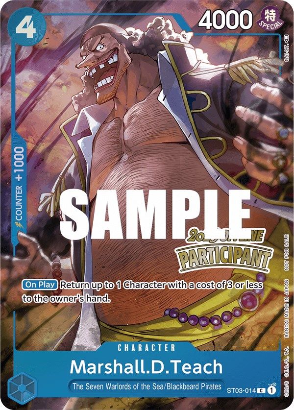 Marshall.D.Teach (Offline Regional 2023) [Participant] [One Piece Promotion Cards] - PokeCharles PokeStore