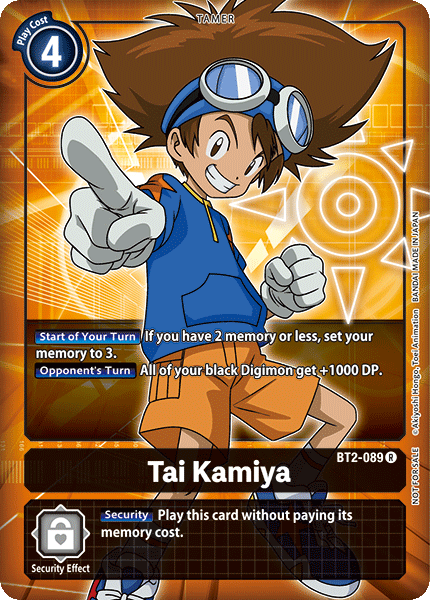 Tai Kamiya [BT2-089] (Buy-A-Box Promo) [Release Special Booster Ver.1.0 Promos] - PokeCharles PokeStore