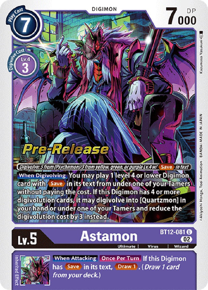 Astamon [BT12-081] [Across Time Pre-Release Cards] - PokeCharles PokeStore