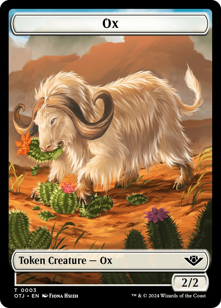 Ox Token [Outlaws of Thunder Junction Tokens] - PokeCharles PokeStore