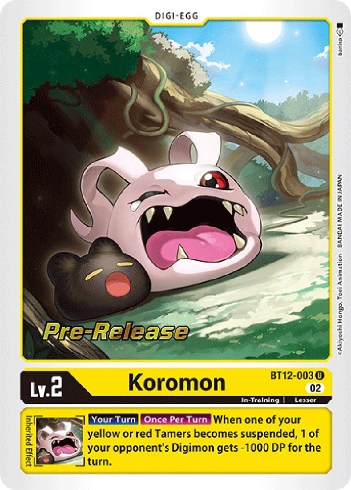Koromon [BT12-003] [Across Time Pre-Release Cards] - PokeCharles PokeStore