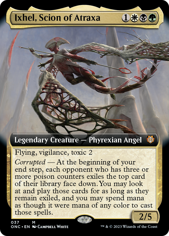 Ixhel, Scion of Atraxa (Extended Art) [Phyrexia: All Will Be One Commander] - PokeCharles PokeStore