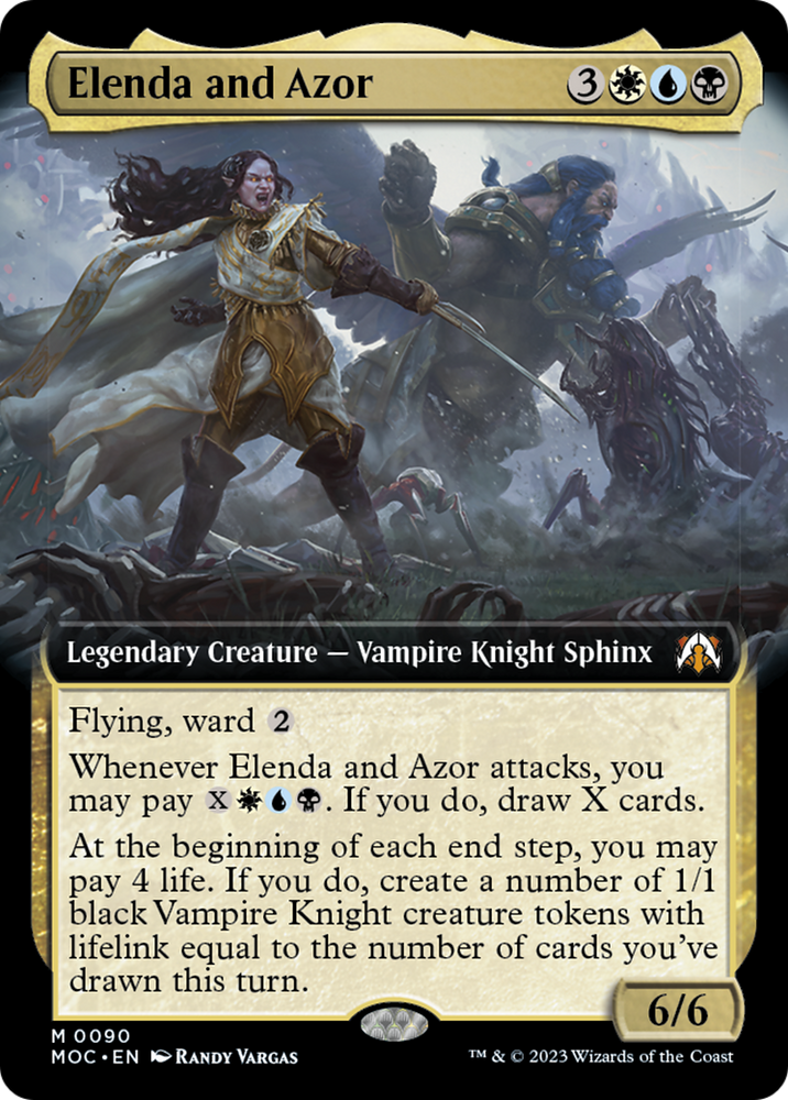Elenda and Azor (Extended Art) [March of the Machine Commander] - PokeCharles PokeStore