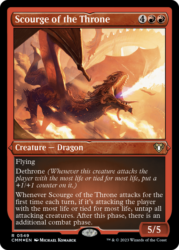 Scourge of the Throne (Foil Etched) [Commander Masters] - PokeCharles PokeStore