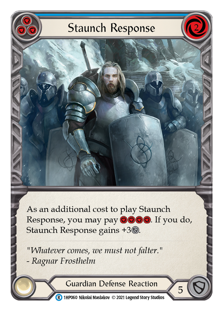 Staunch Response (Blue) [1HP060] (History Pack 1) - PokeCharles PokeStore