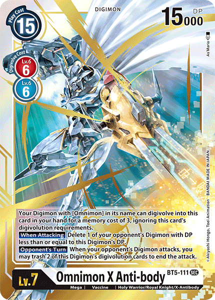 Omnimon X Anti-body [BT5-111] [Battle of Omni] - PokeCharles PokeStore