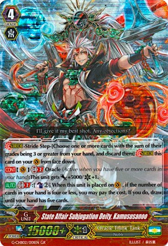 State Affair Subjugation Deity, Kamususanoo (G-CHB02/001EN) [We ARE!!! Trinity Dragon] - PokeCharles PokeStore