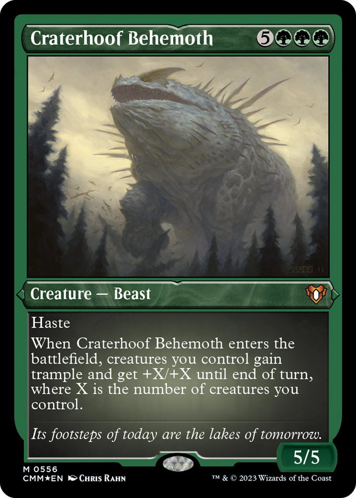 Craterhoof Behemoth (Foil Etched) [Commander Masters] - PokeCharles PokeStore