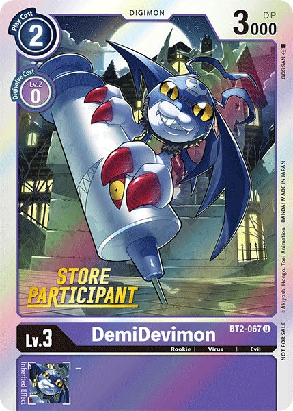 DemiDevimon [BT2-067] (Store Participant) [Release Special Booster Promos] - PokeCharles PokeStore