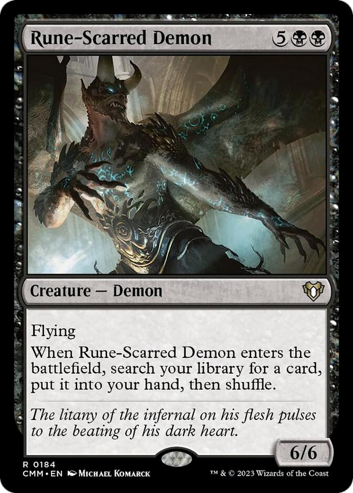 Rune-Scarred Demon [Commander Masters] - PokeCharles PokeStore