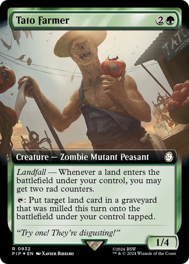 Tato Farmer (Extended Art) (Surge Foil) [Fallout] - PokeCharles PokeStore