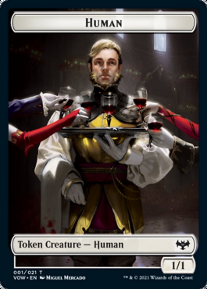 Human (001) // Zombie (005) Double-Sided Token [Innistrad: Crimson Vow Tokens] - PokeCharles PokeStore