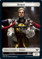 Human (001) // Zombie (005) Double-Sided Token [Innistrad: Crimson Vow Tokens] - PokeCharles PokeStore