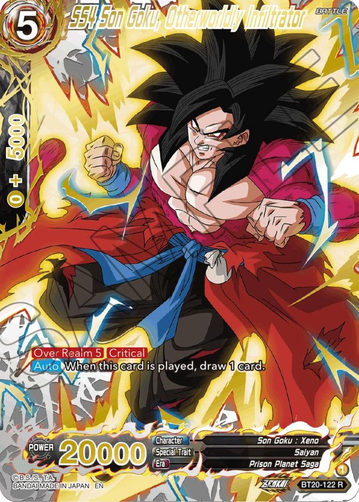 SS4 Son Goku, Otherworldly Infiltrator (Gold-Stamped) (BT20-122) [Power Absorbed] - PokeCharles PokeStore