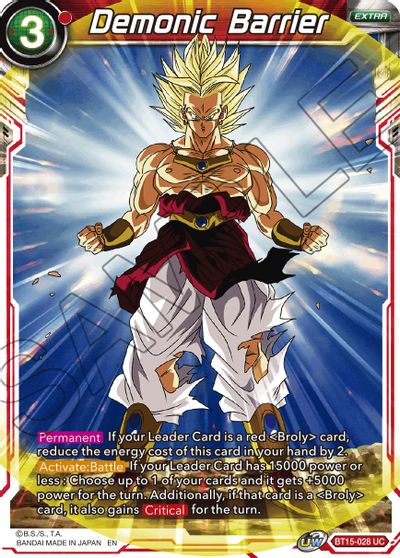 Demonic Barrier (BT15-028) [Saiyan Showdown] - PokeCharles PokeStore
