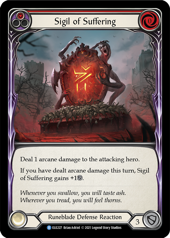 Sigil of Suffering (Red) [ELE227] (Tales of Aria)  1st Edition Normal - PokeCharles PokeStore