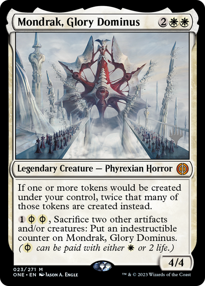 Mondrak, Glory Dominus (Promo Pack) [Phyrexia: All Will Be One Promos] - PokeCharles PokeStore