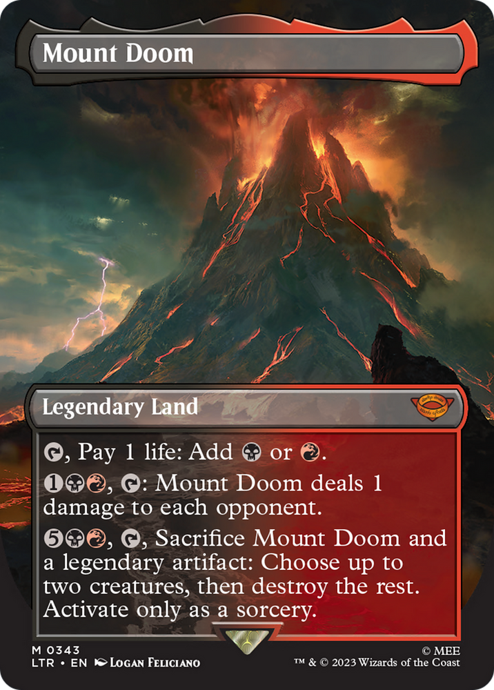 Mount Doom (Borderless Alternate Art) [The Lord of the Rings: Tales of Middle-Earth] - PokeCharles PokeStore