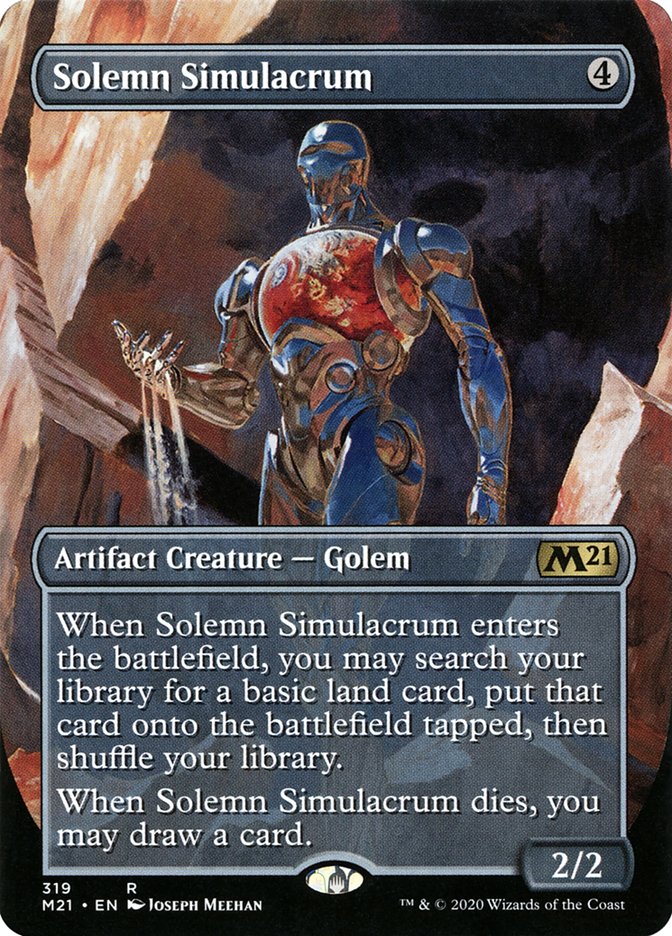 Solemn Simulacrum (Borderless Alternate Art) [Core Set 2021] - PokeCharles PokeStore