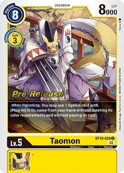 Taomon [BT10-039] [Xros Encounter Pre-Release Cards] - PokeCharles PokeStore