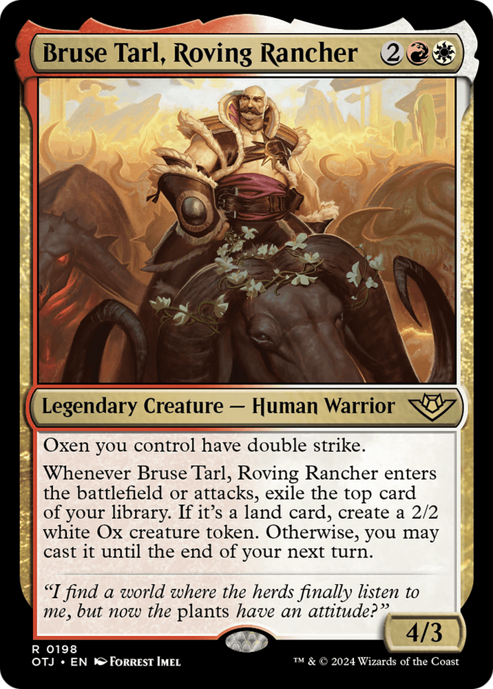 Bruse Tarl, Roving Rancher [Outlaws of Thunder Junction] - PokeCharles PokeStore