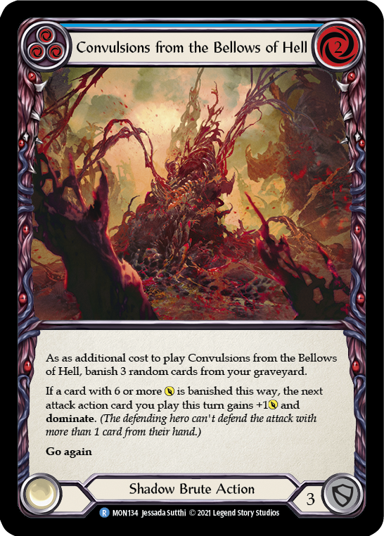 Convulsions from the Bellows of Hell (Blue) [MON134] (Monarch)  1st Edition Normal - PokeCharles PokeStore