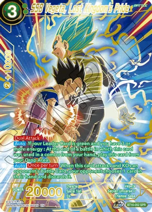 SSB Vegeta, Lost Kingdom's Pride (SPR) (BT16-052) [Realm of the Gods] - PokeCharles PokeStore