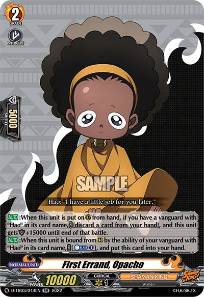 First Errand, Opacho (D-TB03/044EN) [Shaman King] - PokeCharles PokeStore