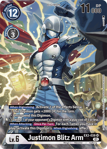 Justimon Blitz Arm [EX2-038] (Alternate Art) [Digital Hazard] - PokeCharles PokeStore