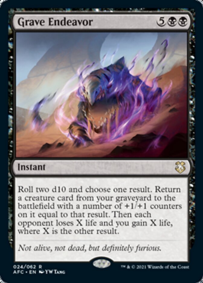 Grave Endeavor [Dungeons & Dragons: Adventures in the Forgotten Realms Commander] - PokeCharles PokeStore